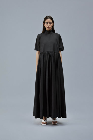 Black Reversible Short Sleeve Thoub Dress
