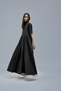 Black Reversible Short Sleeve Thoub Dress