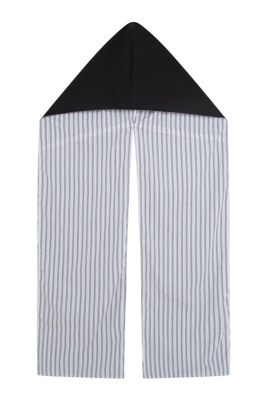 Black Hooded Scarf Contrast Lining