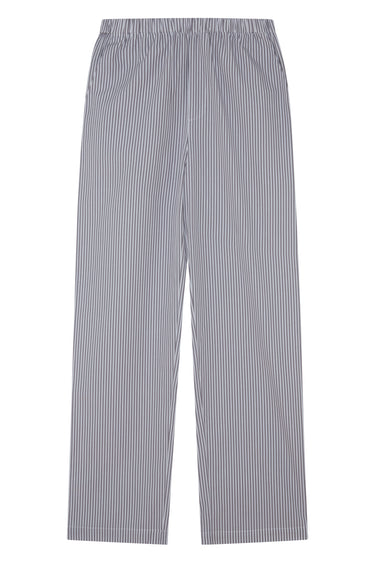 Striped Wide Leg Cotton Trousers